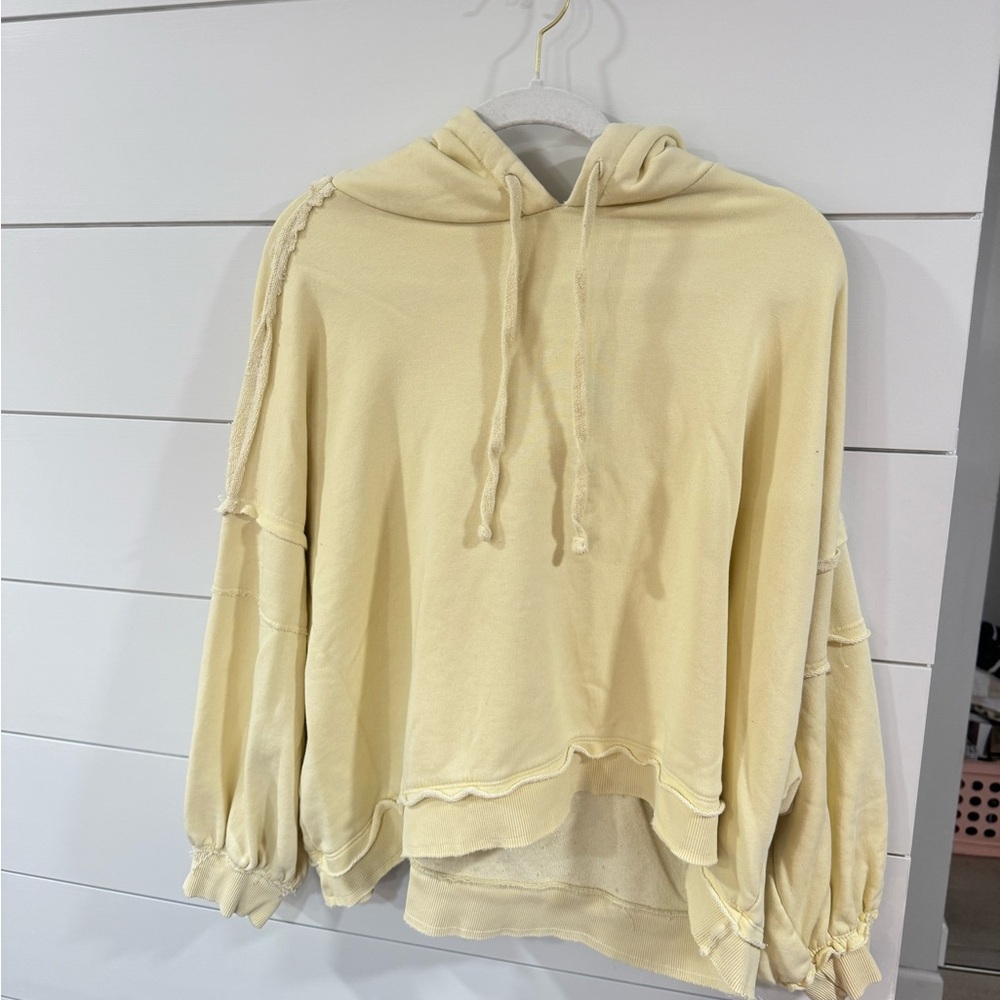 anthropologie yellow hoodie